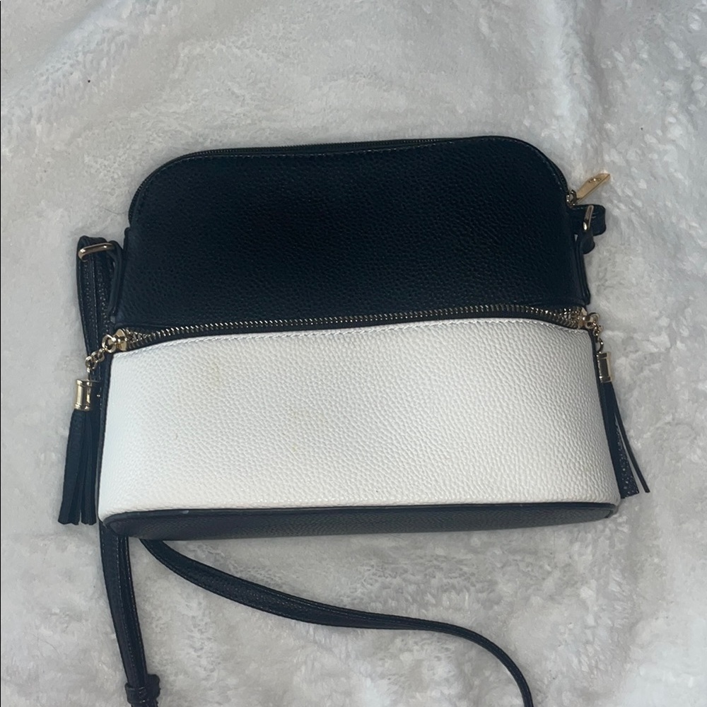 Black and White Crossbody Bag